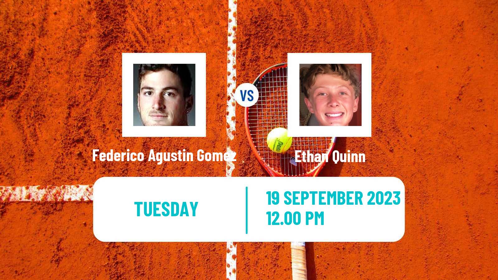 Tennis Columbus Challenger Men Federico Agustin Gomez - Ethan Quinn