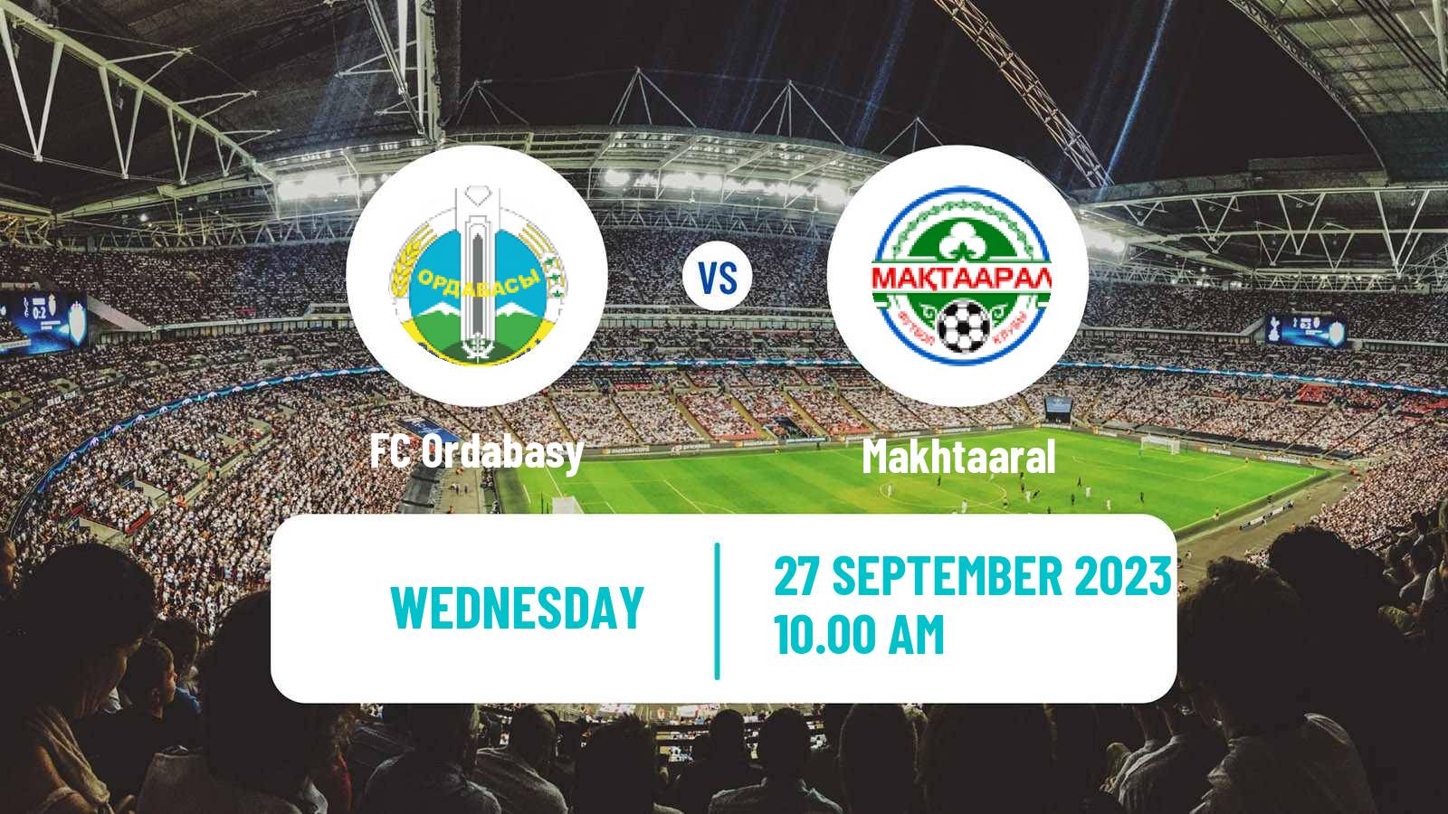 Soccer Kazakh Premier League Ordabasy - Makhtaaral