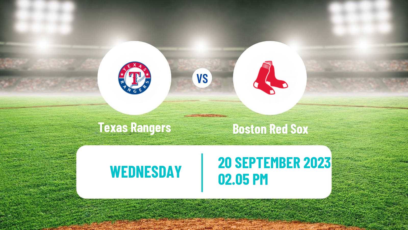 Baseball MLB Texas Rangers - Boston Red Sox