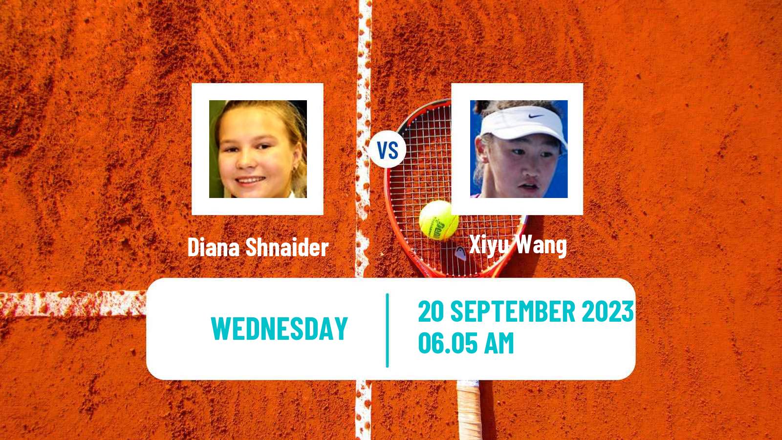 Tennis WTA Guangzhou Diana Shnaider - Xiyu Wang