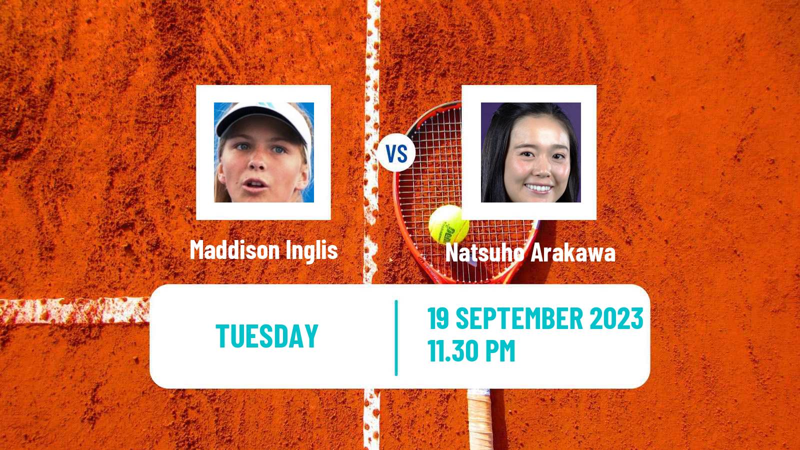 Tennis ITF W25 Perth 2 Women Maddison Inglis - Natsuho Arakawa