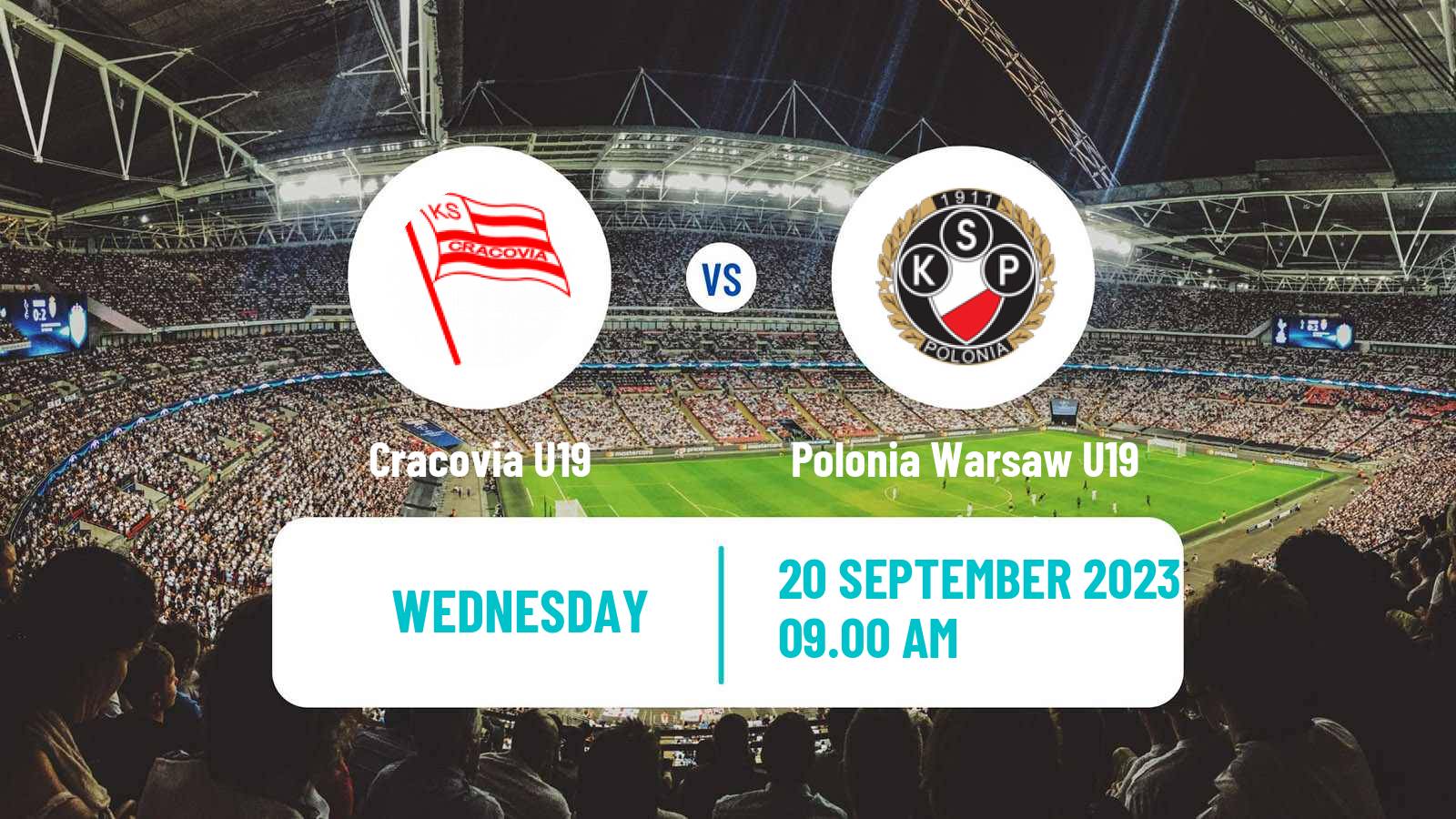 Soccer Polish Central Youth League Cracovia U19 - Polonia Warsaw U19
