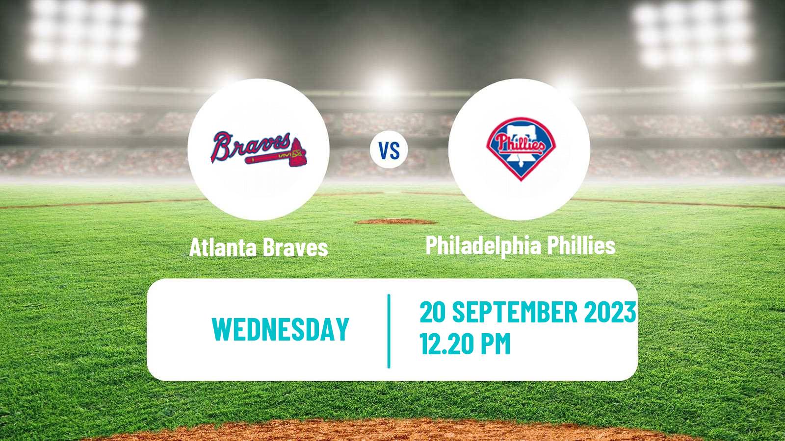 Baseball MLB Atlanta Braves - Philadelphia Phillies