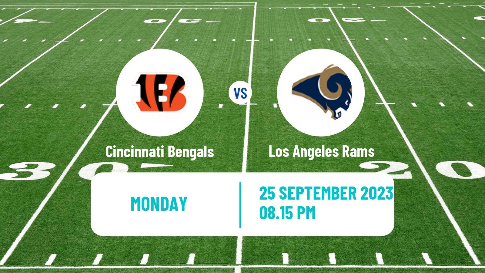 American football NFL Cincinnati Bengals - Los Angeles Rams