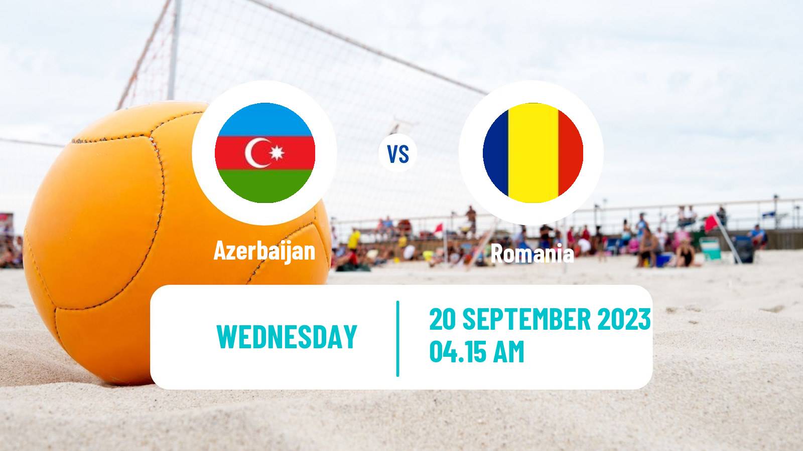 Beach soccer EBSL Superfinal Azerbaijan - Romania