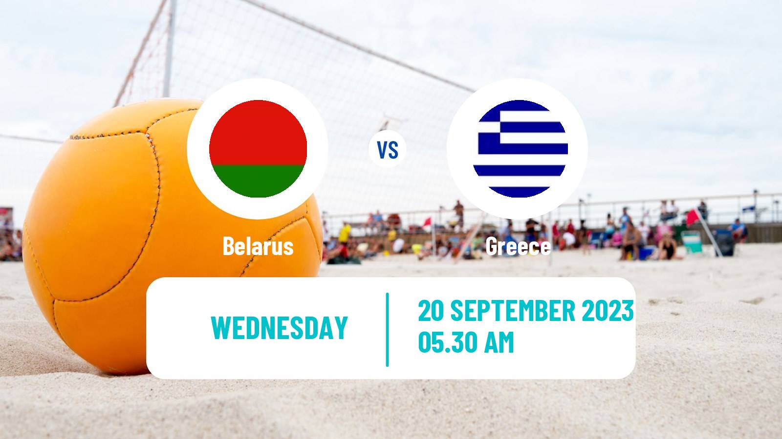 Beach soccer EBSL Superfinal Belarus - Greece