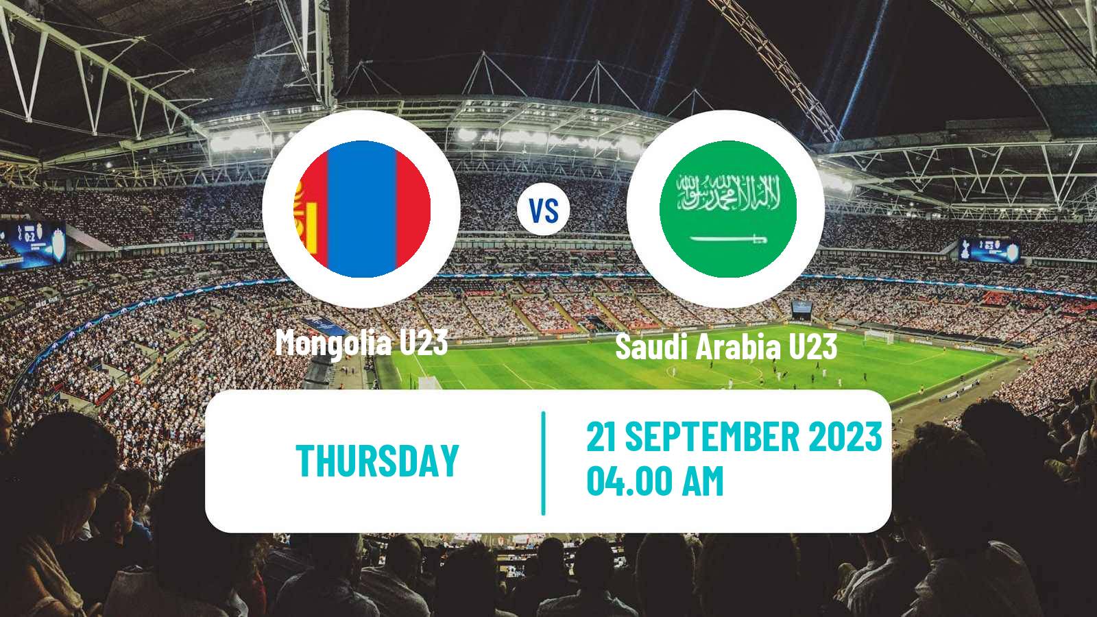 Soccer Asian Games Football Mongolia U23 - Saudi Arabia U23