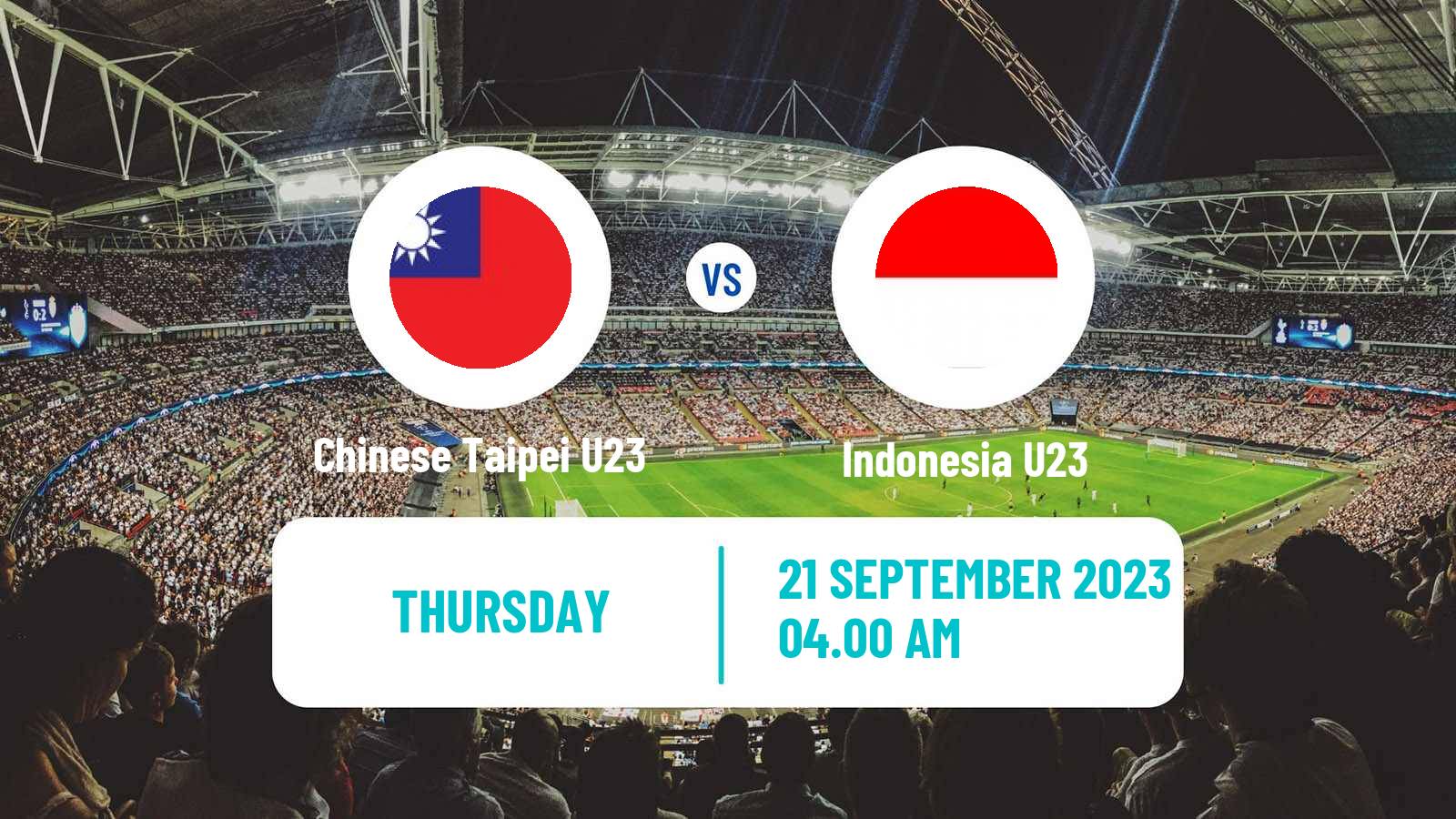 Soccer Asian Games Football Chinese Taipei U23 - Indonesia U23
