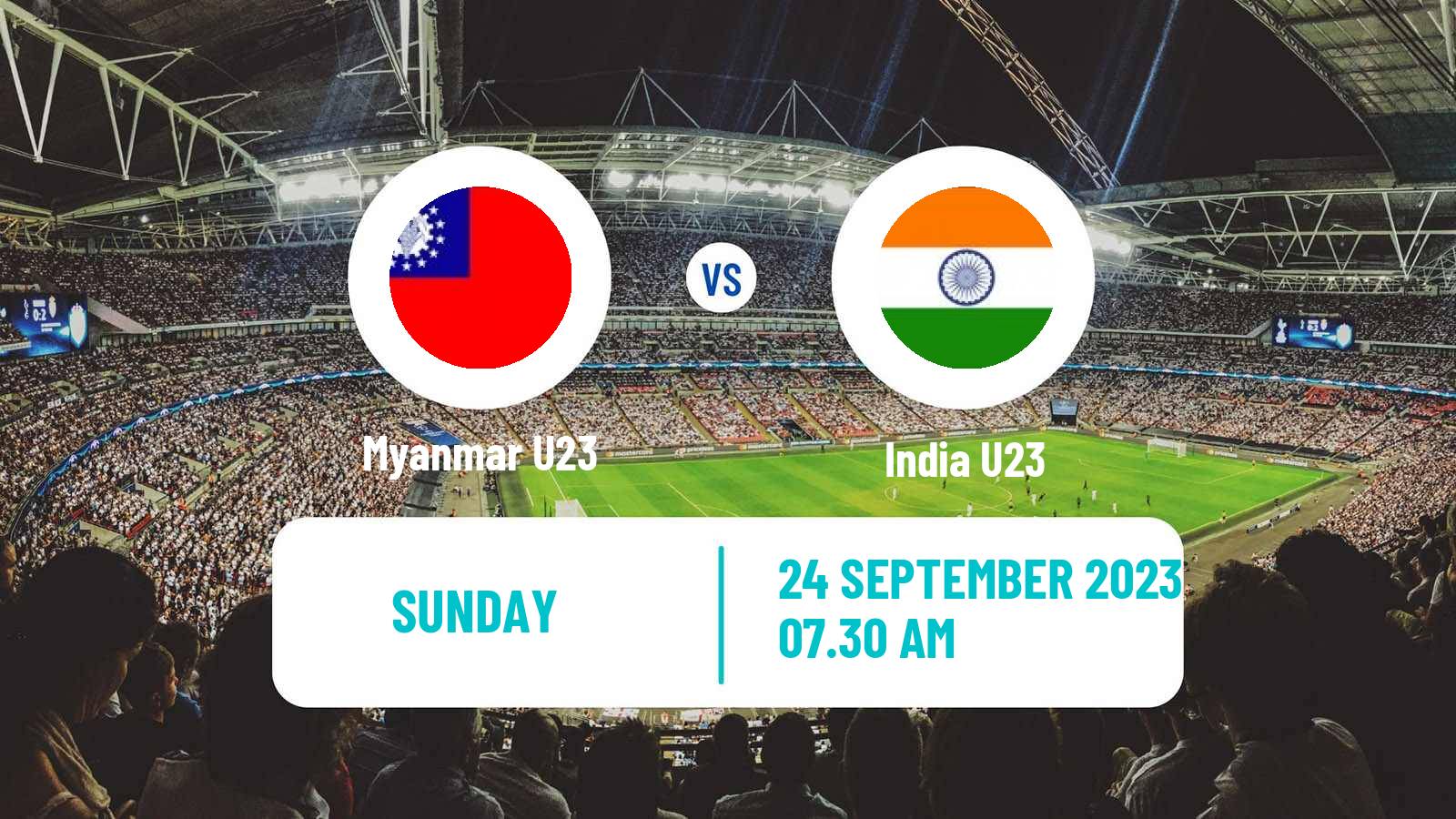 Soccer Asian Games Football Myanmar U23 - India U23
