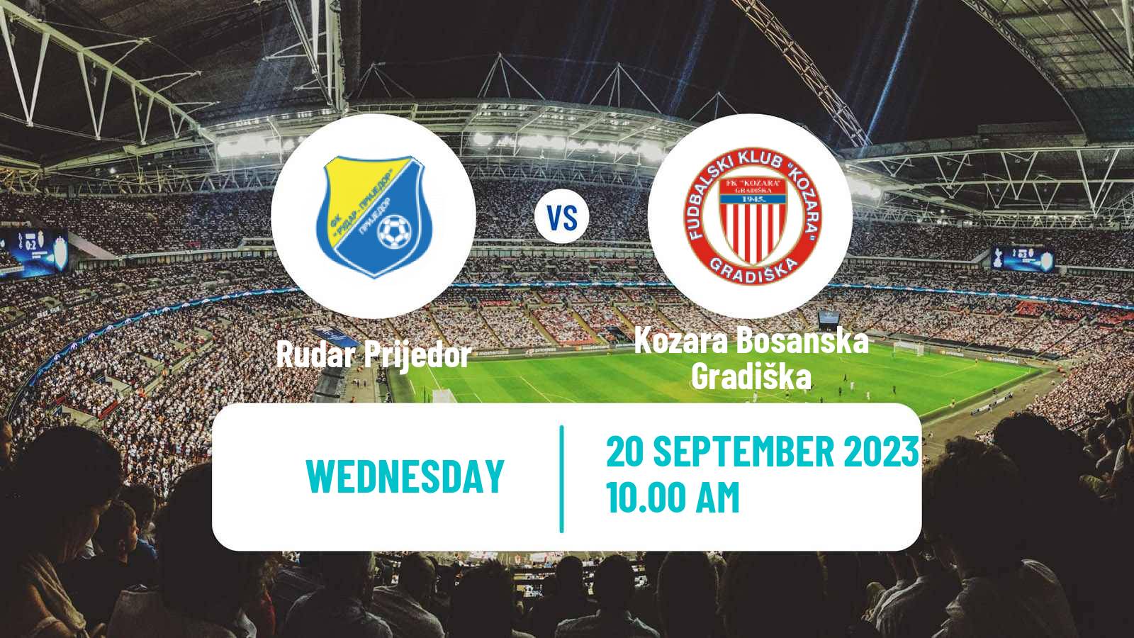 Soccer Bosnian Prva Liga RS Rudar Prijedor - Kozara Bosanska Gradiška