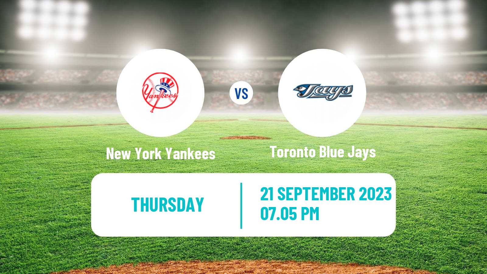 Baseball MLB New York Yankees - Toronto Blue Jays