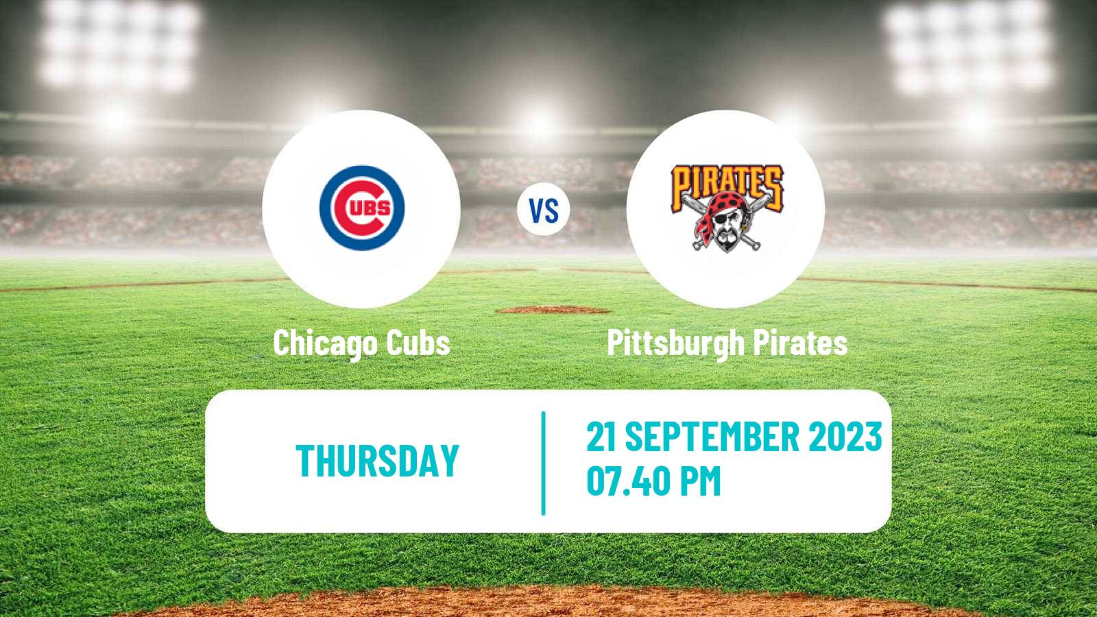 Baseball MLB Chicago Cubs - Pittsburgh Pirates