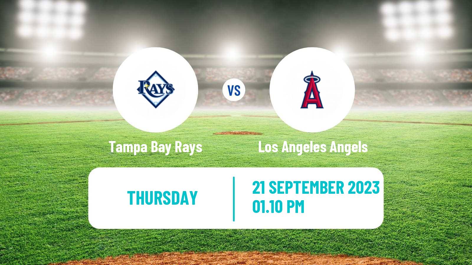 Baseball MLB Tampa Bay Rays - Los Angeles Angels