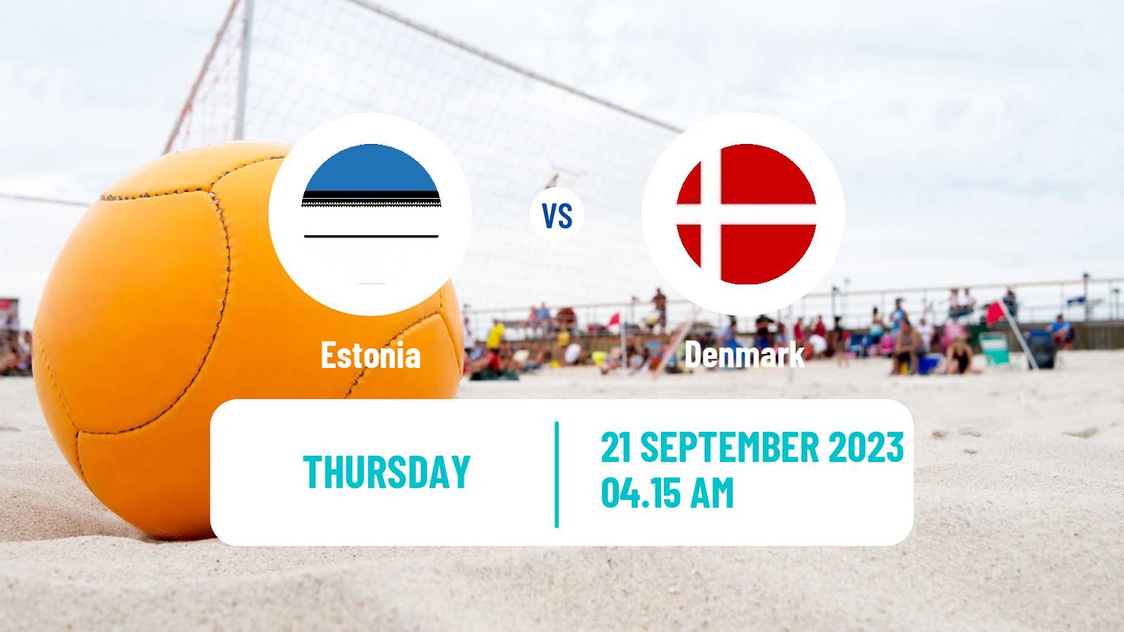 Beach soccer EBSL Superfinal Estonia - Denmark
