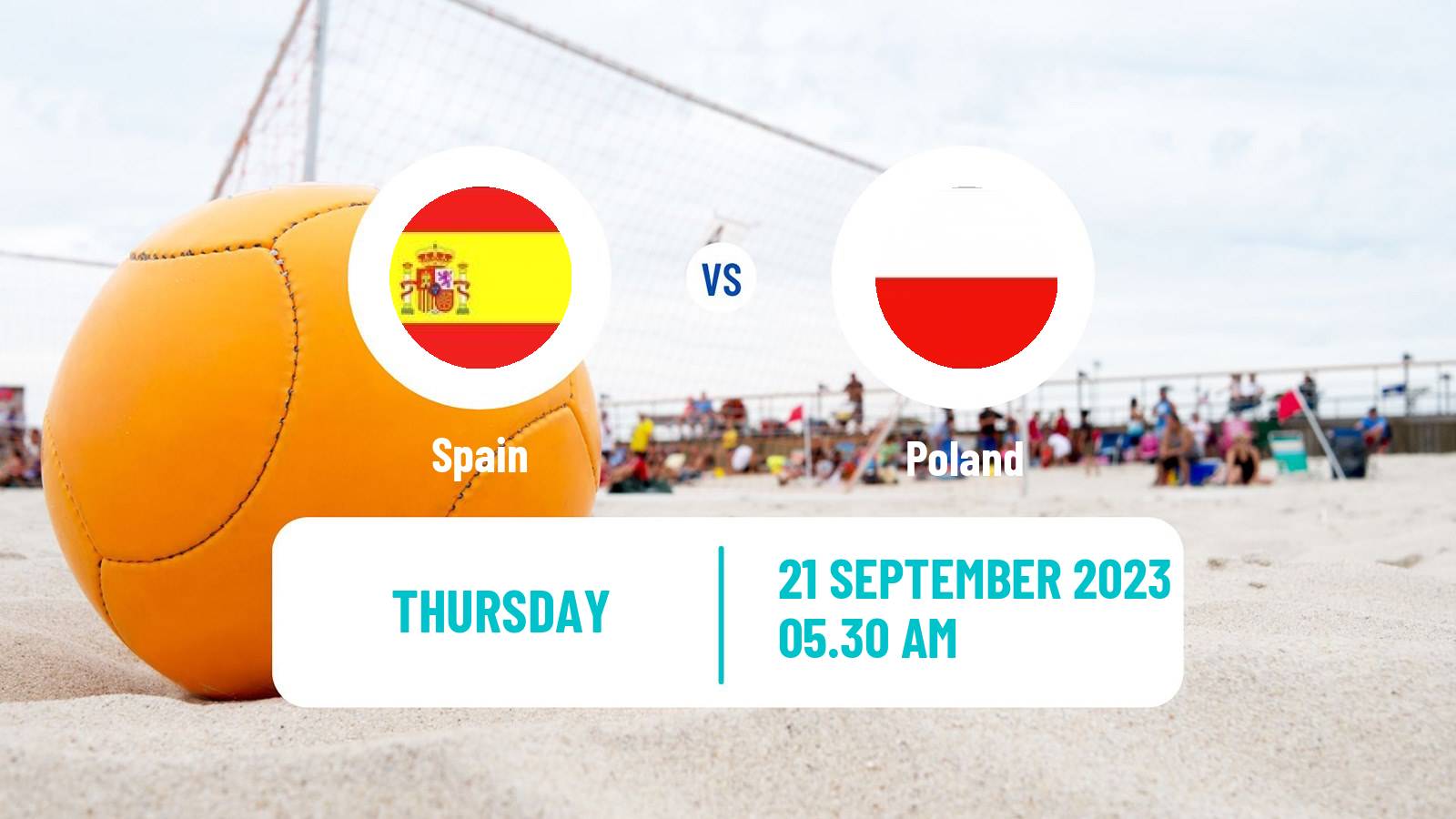 Beach soccer EBSL Superfinal Spain - Poland
