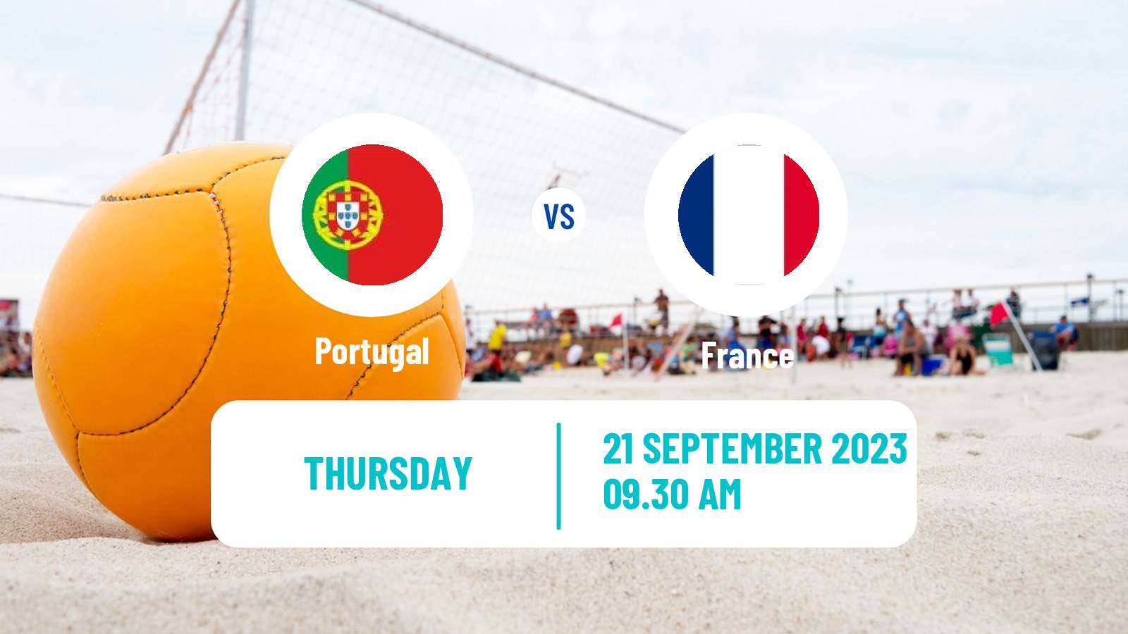 Beach soccer EBSL Superfinal Portugal - France