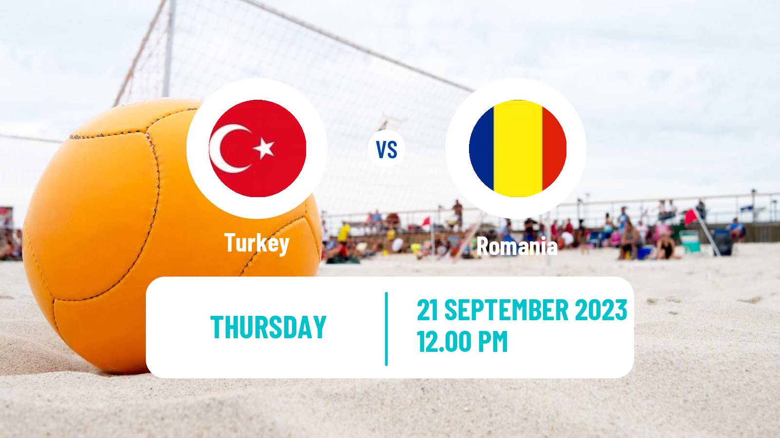 Beach soccer EBSL Superfinal Turkey - Romania
