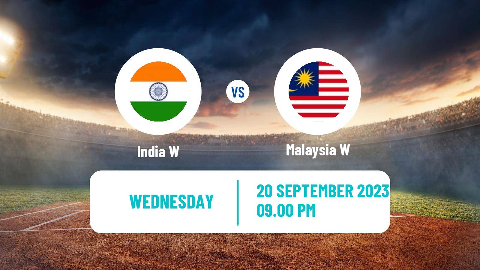 Cricket Asian Games Cricket Women India W - Malaysia W