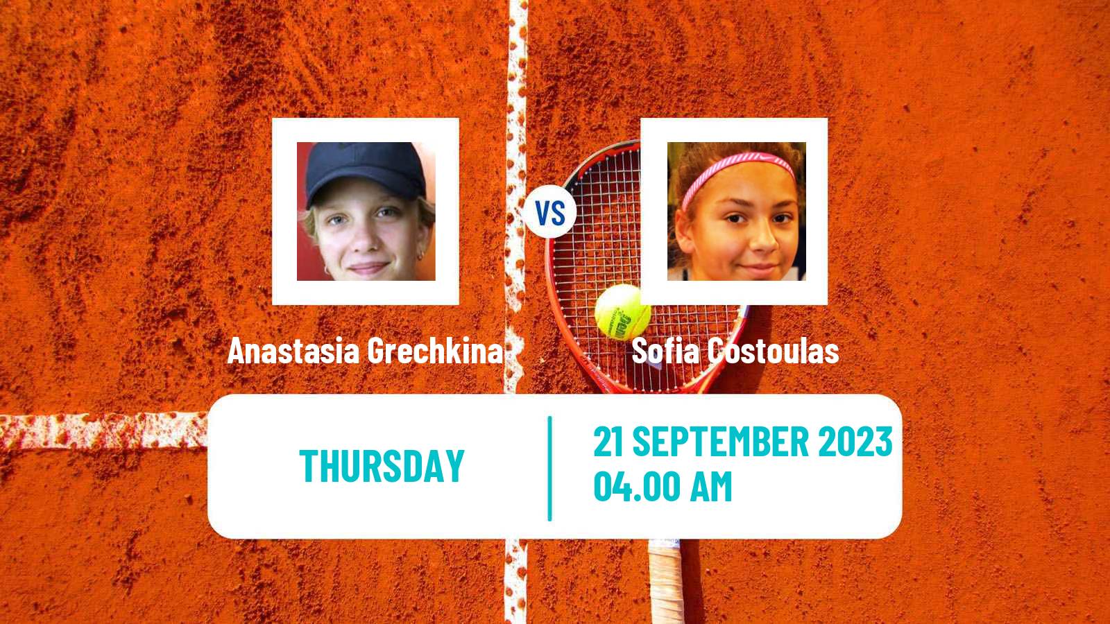 Tennis ITF W25 Ceuta Women Anastasia Grechkina - Sofia Costoulas