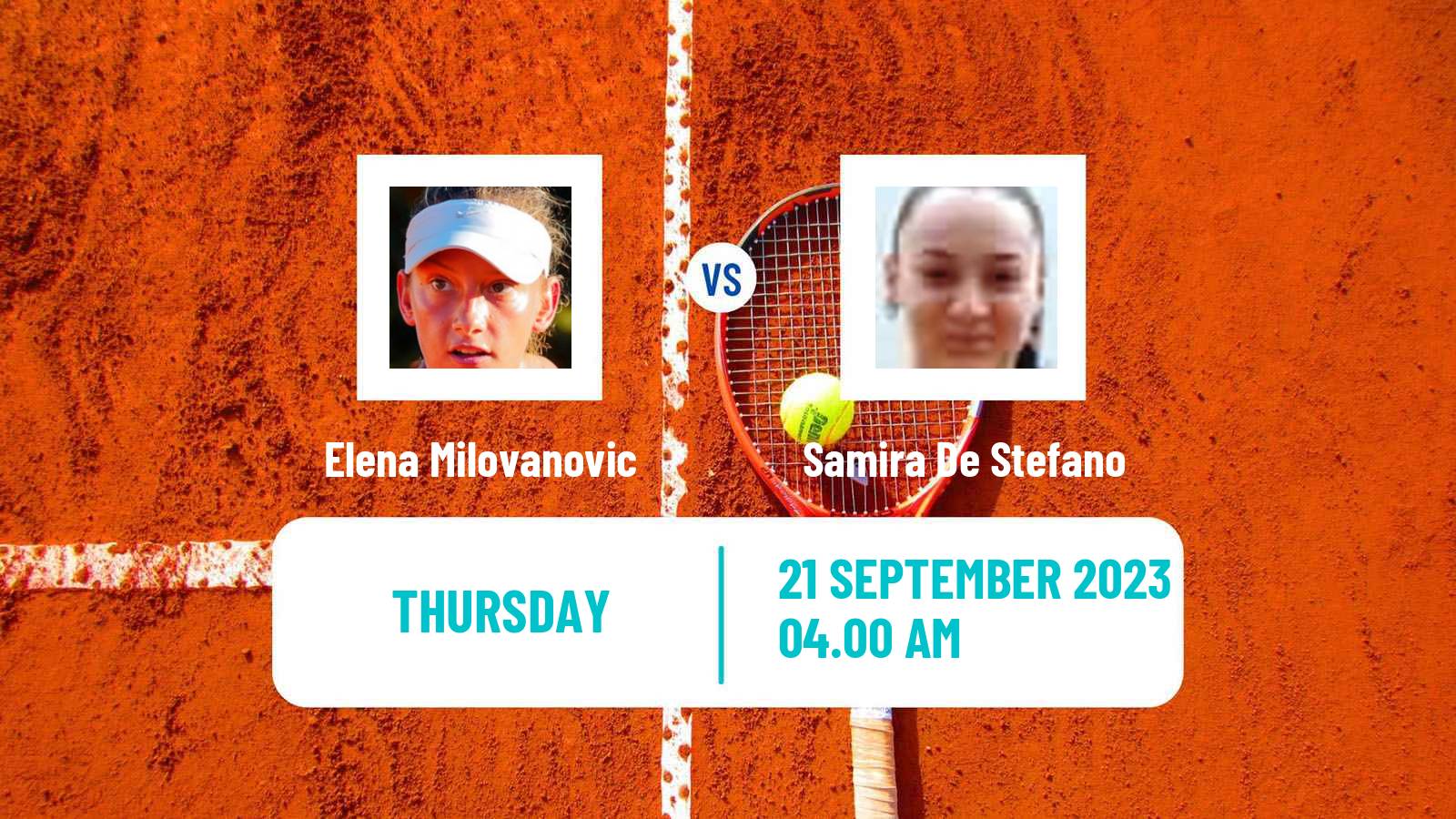 Tennis ITF W15 Monastir 33 Women Elena Milovanovic - Samira De Stefano