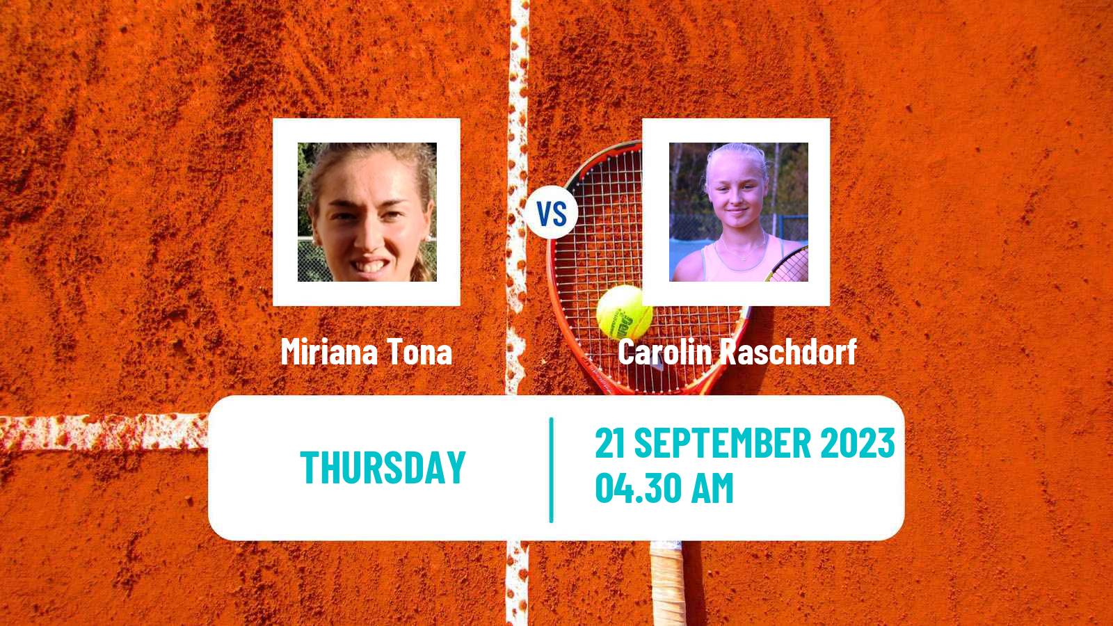 Tennis ITF W25 Santa Margherita Di Pula 6 Women Miriana Tona - Carolin Raschdorf