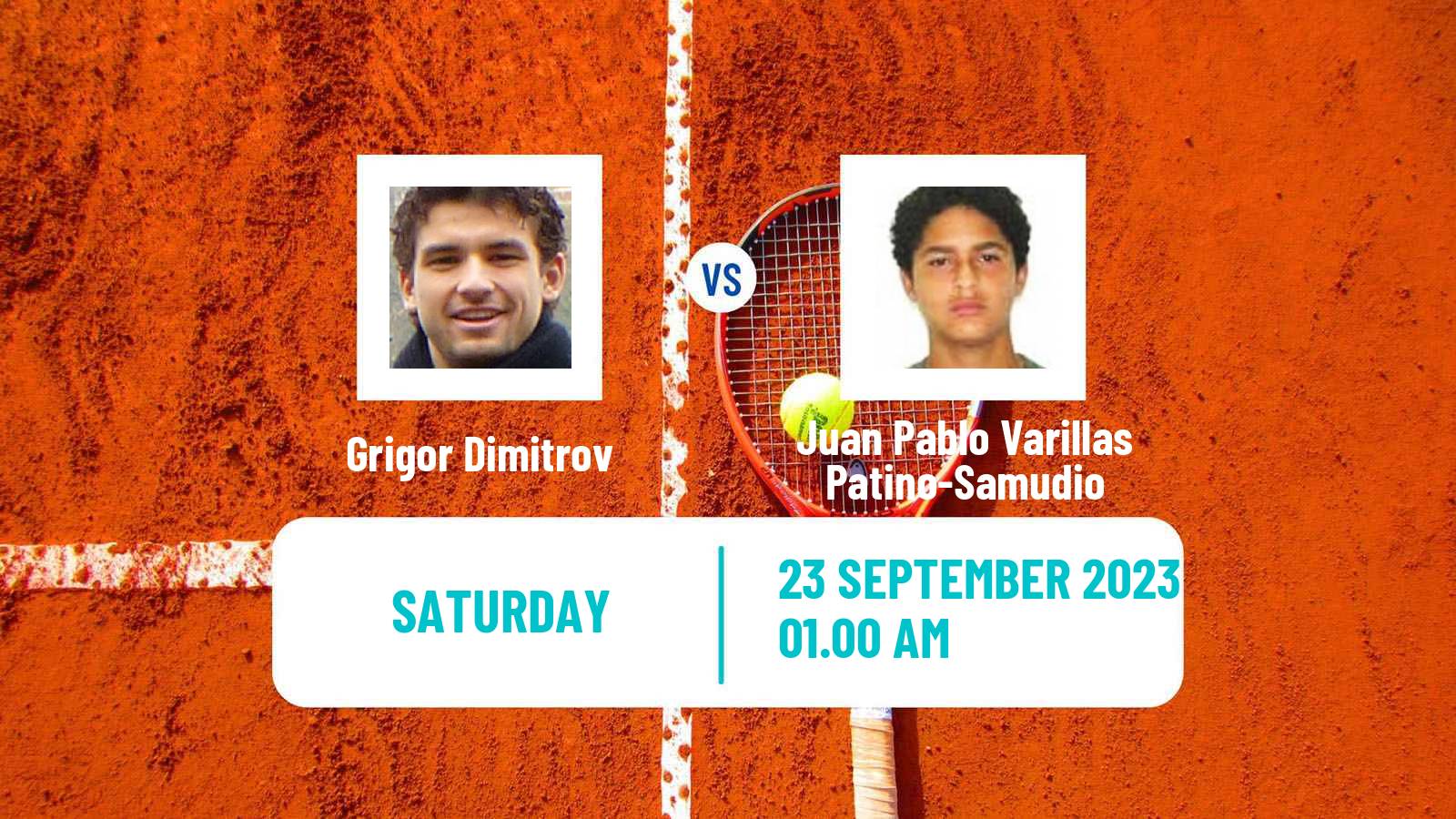 Tennis ATP Chengdu Grigor Dimitrov - Juan Pablo Varillas Patino-Samudio