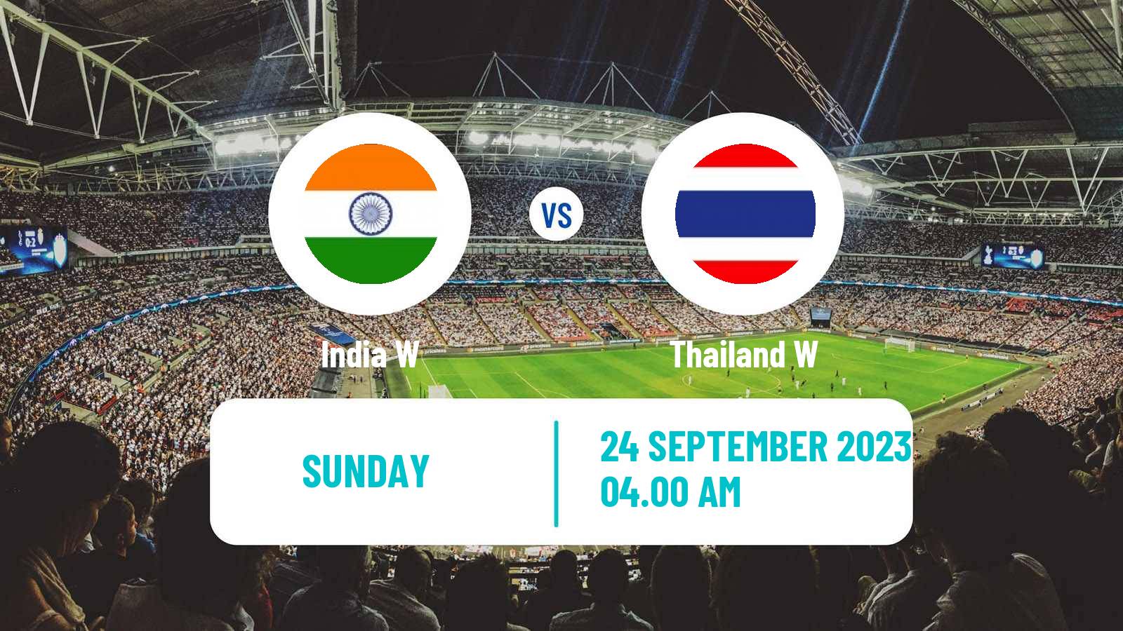 Soccer Asian Games Football Women India W - Thailand W