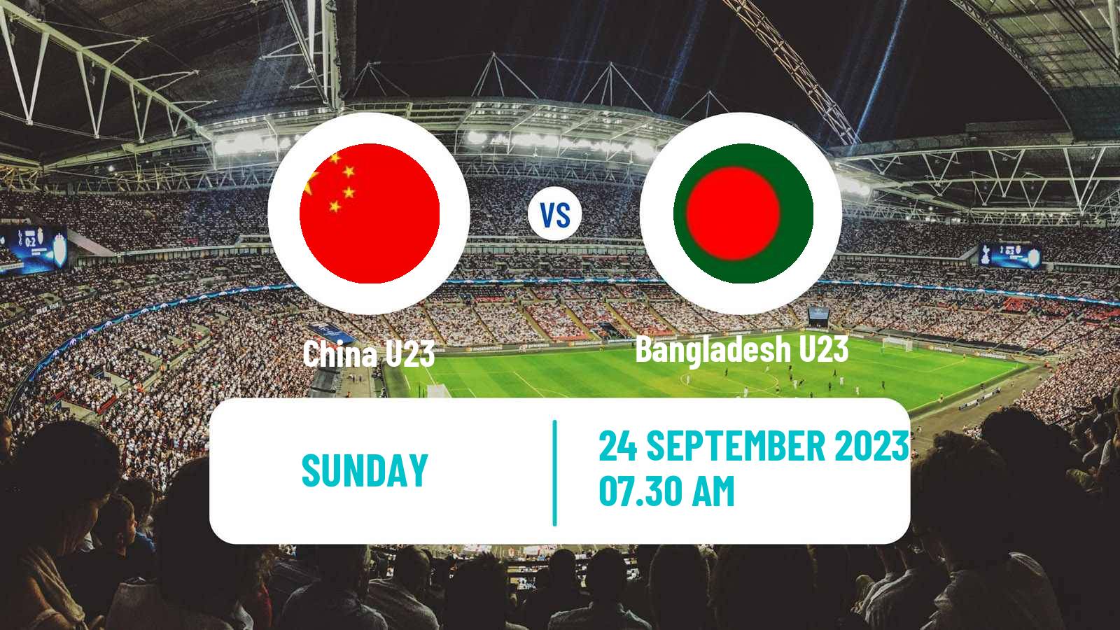 Soccer Asian Games Football China U23 - Bangladesh U23