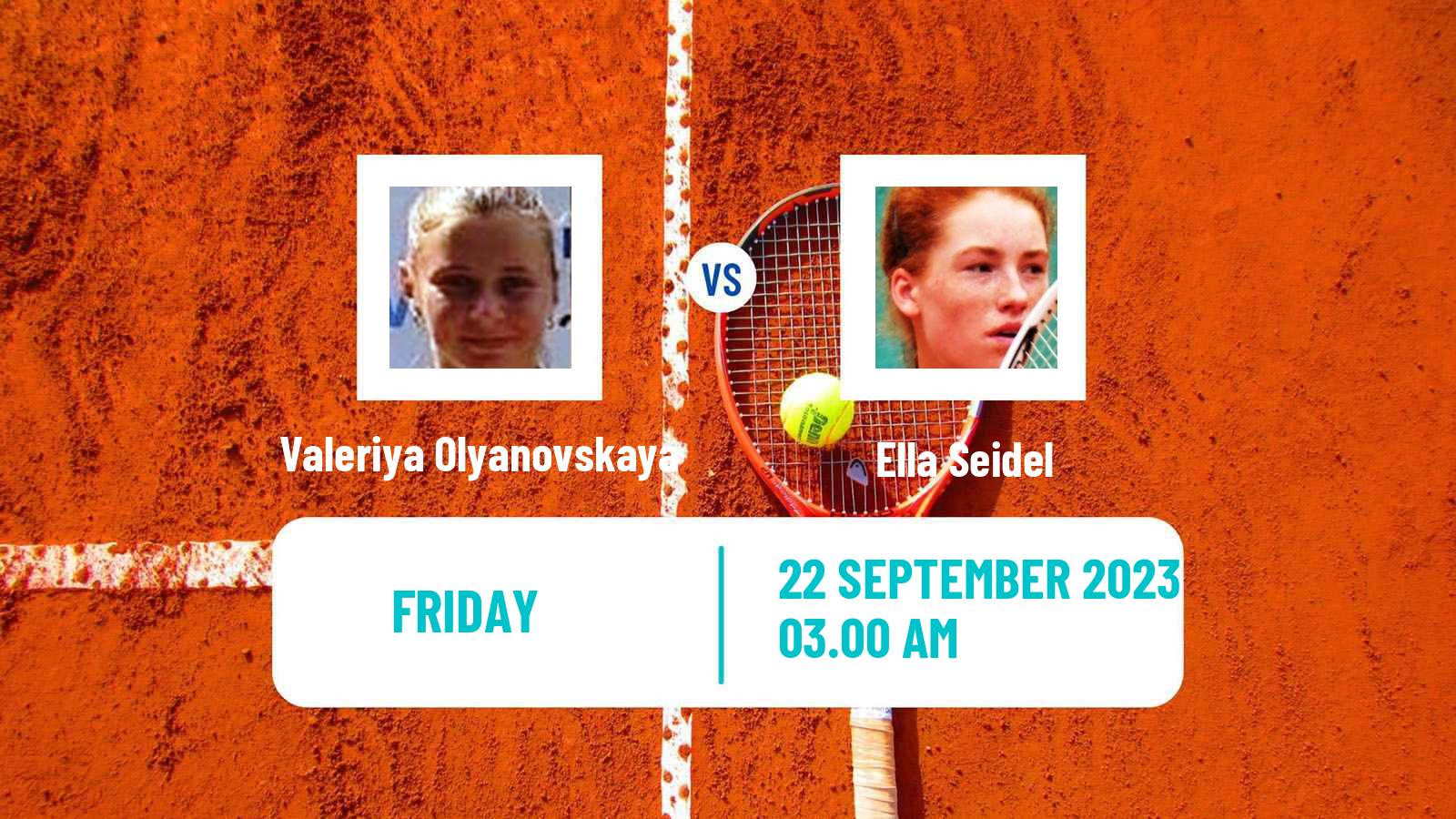 Tennis ITF W25 Slobozia Women Valeriya Olyanovskaya - Ella Seidel