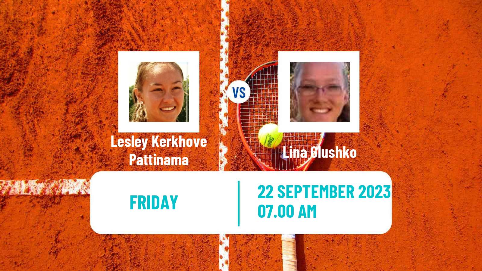 Tennis ITF W25 Ceuta Women Lesley Kerkhove Pattinama - Lina Glushko