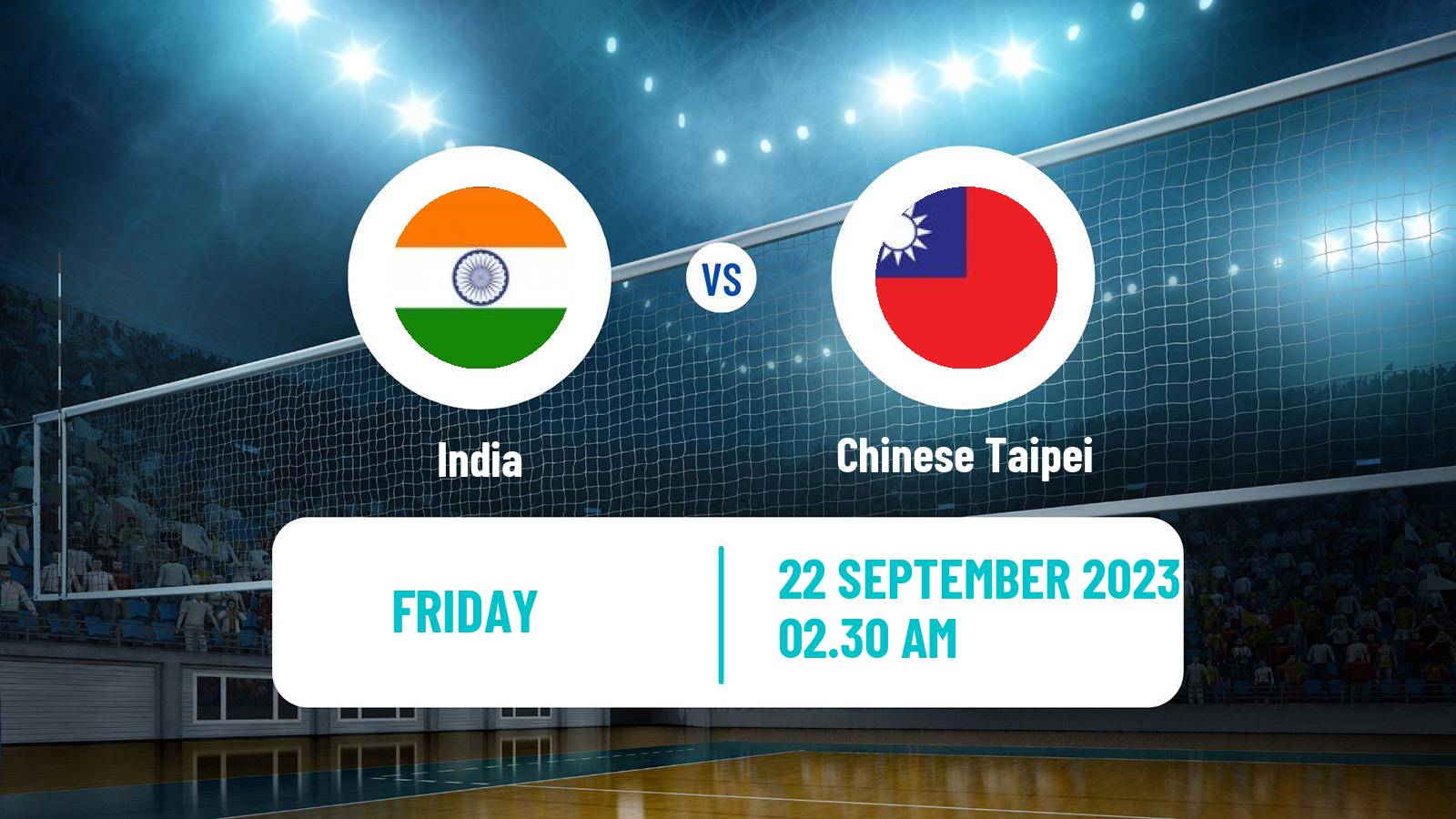 Volleyball Asian Games Volleyball India - Chinese Taipei