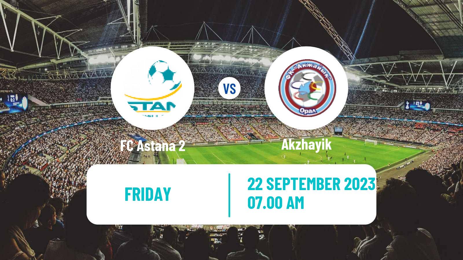 Soccer Kazakh First Division Astana 2 - Akzhayik