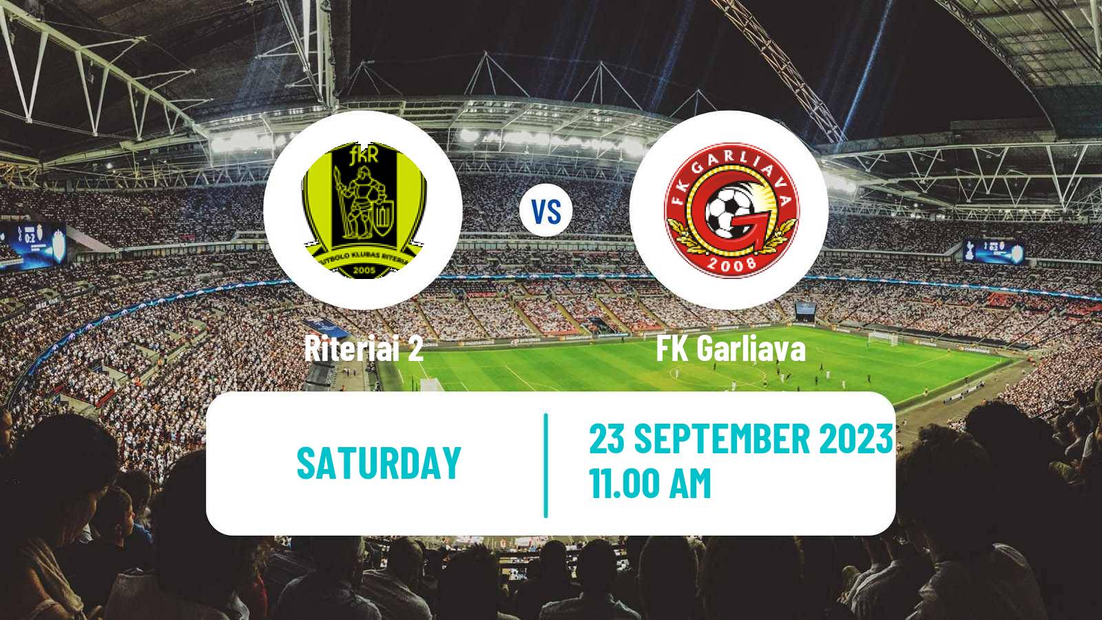 Soccer Lithuanian Division 2 Riteriai 2 - Garliava