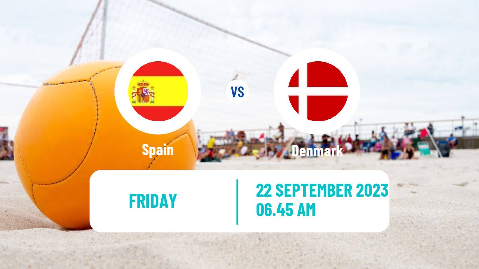 Beach soccer EBSL Superfinal Spain - Denmark