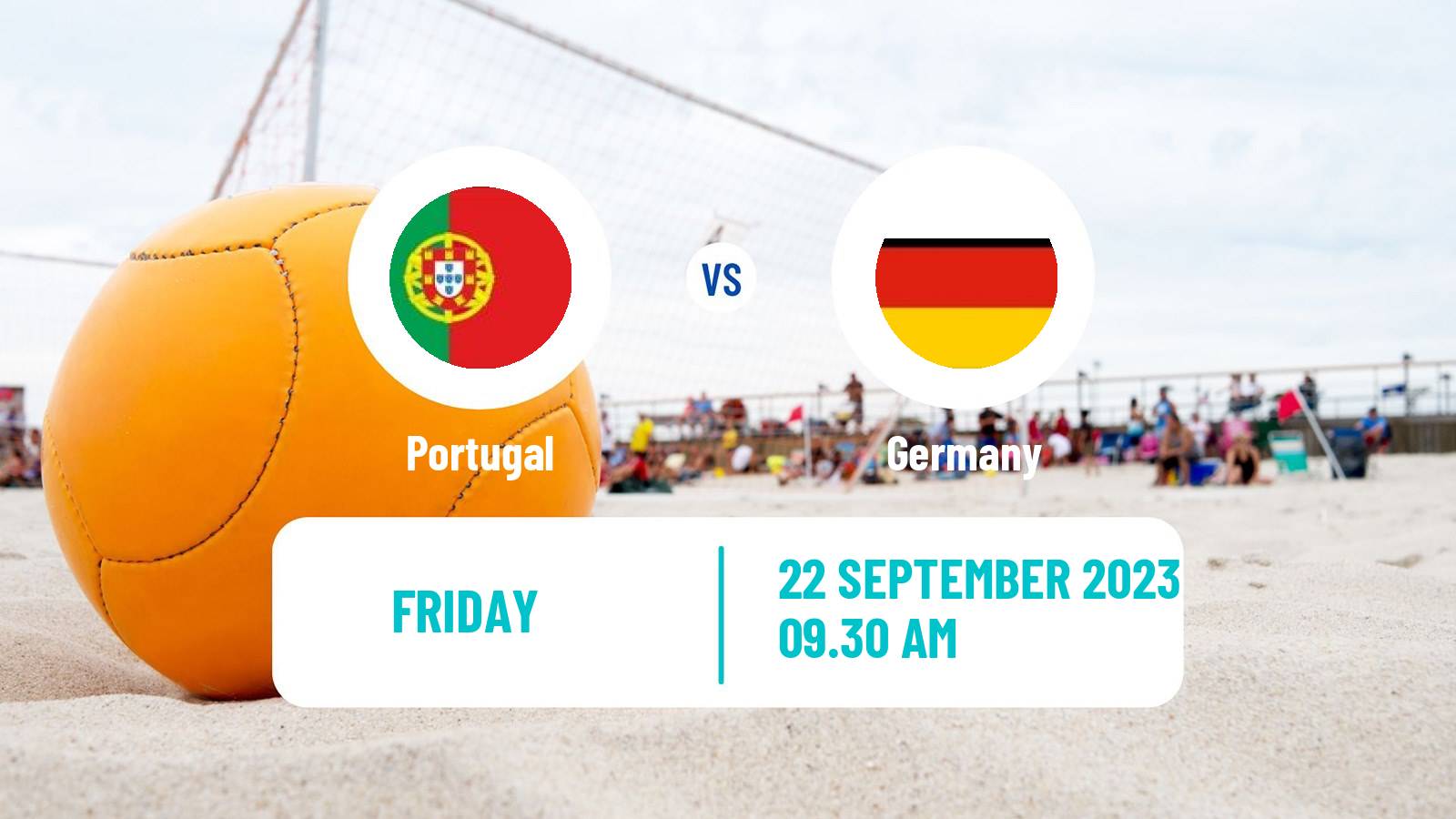 Beach soccer EBSL Superfinal Portugal - Germany
