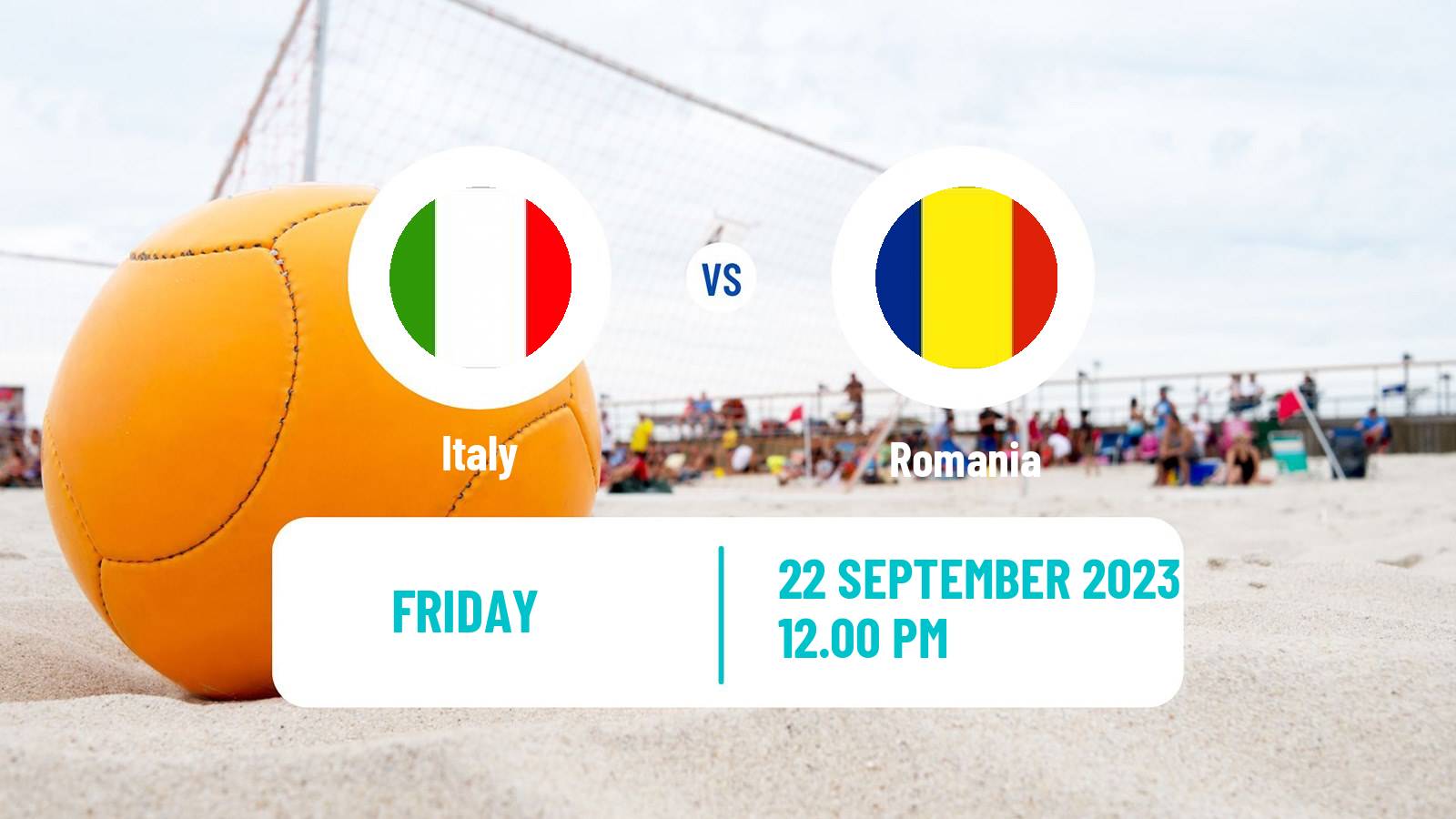 Beach soccer EBSL Superfinal Italy - Romania