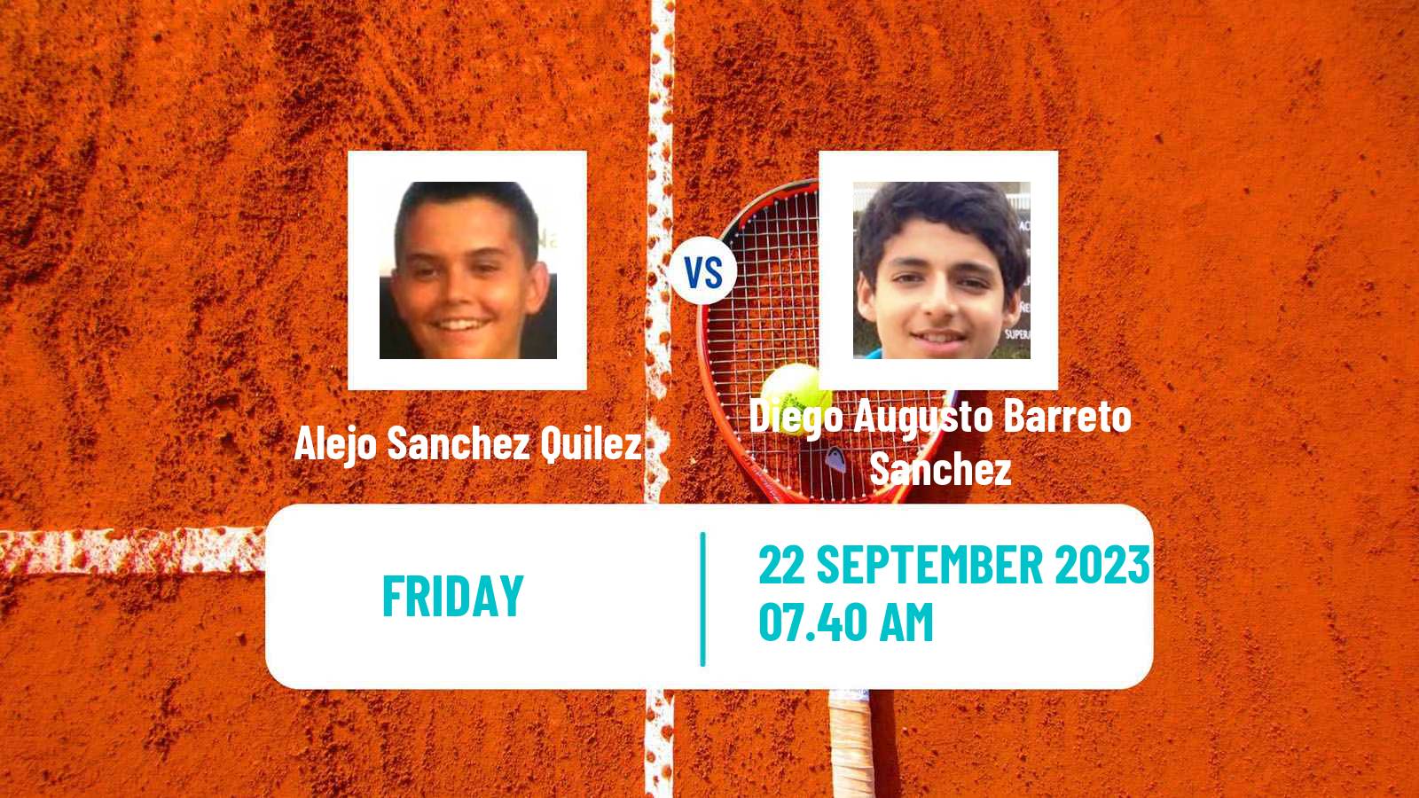 Tennis ITF M15 Melilla Men Alejo Sanchez Quilez - Diego Augusto Barreto Sanchez