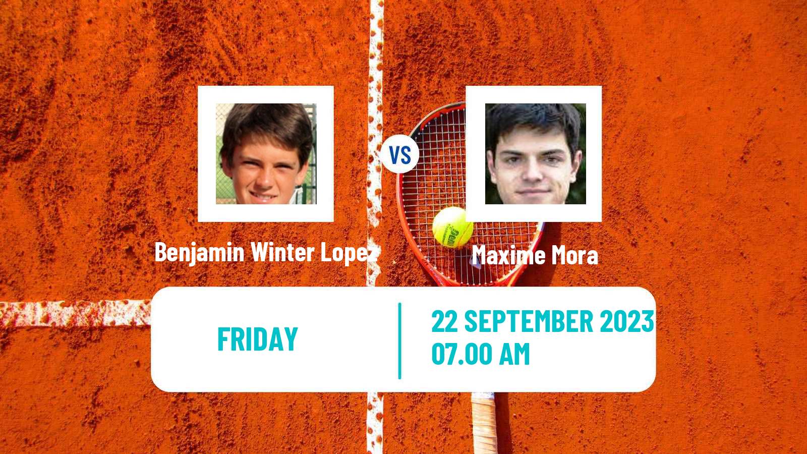 Tennis ITF M15 Melilla Men Benjamin Winter Lopez - Maxime Mora