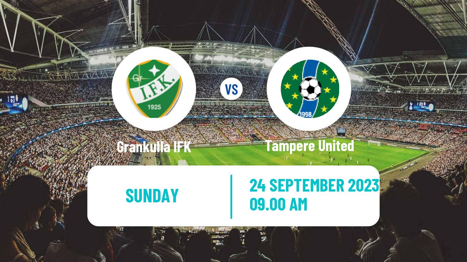 Soccer Finnish Kakkonen Group B Grankulla IFK - Tampere United
