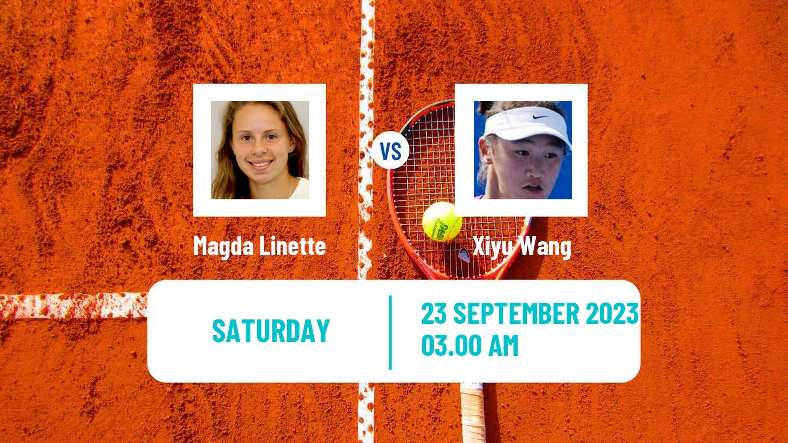 Tennis WTA Guangzhou Magda Linette - Xiyu Wang