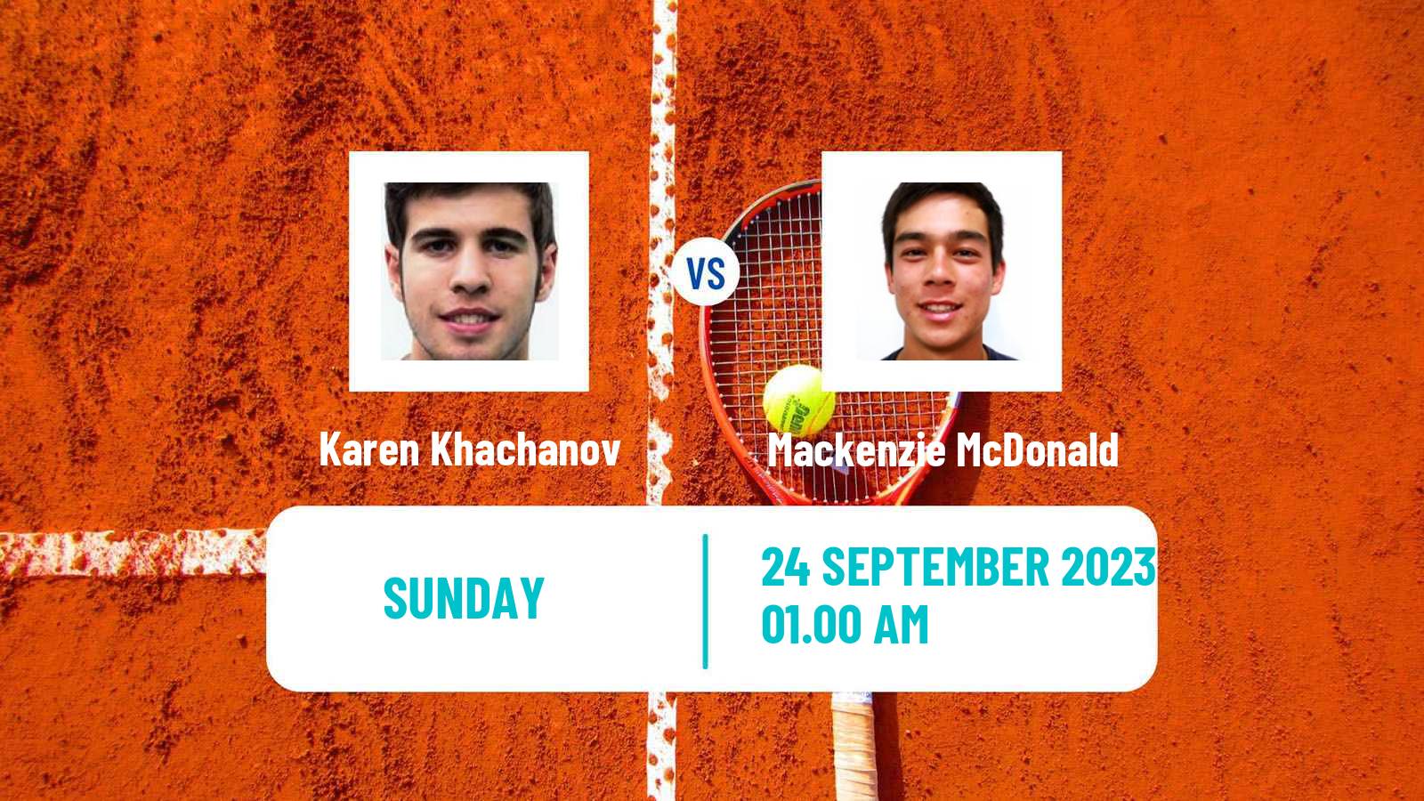 Tennis ATP Zhuhai Karen Khachanov - Mackenzie McDonald