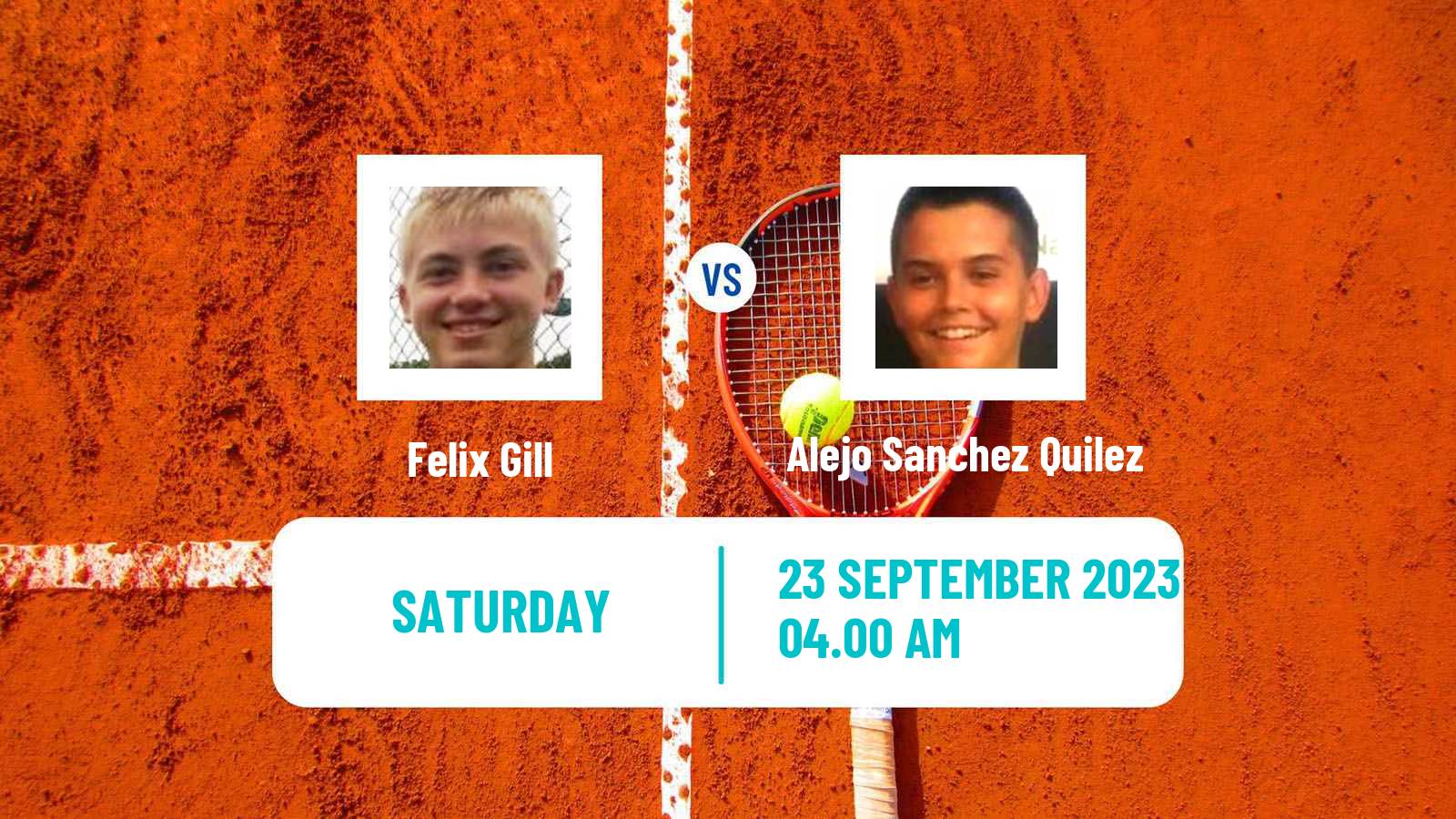 Tennis ITF M15 Melilla Men Felix Gill - Alejo Sanchez Quilez