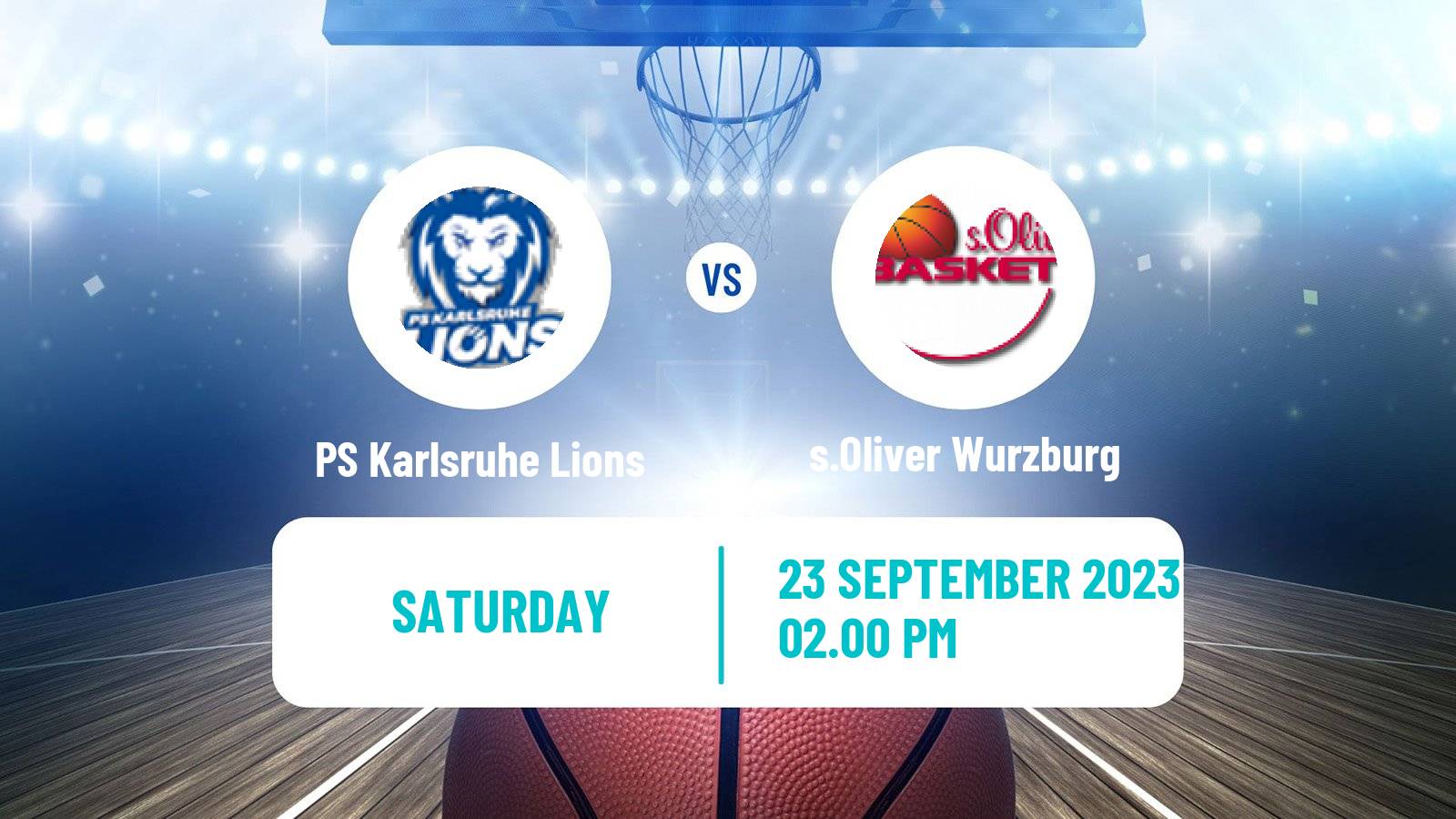 Basketball German Cup Basketball PS Karlsruhe Lions - s.Oliver Wurzburg