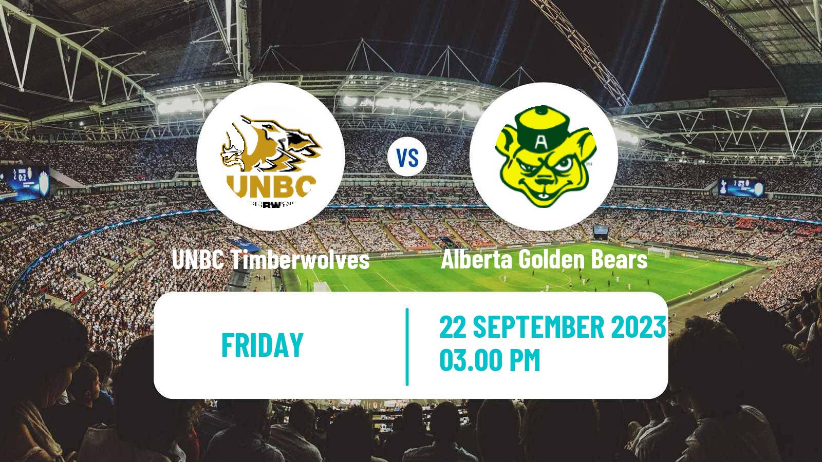 Soccer Canadian U Sports Soccer UNBC Timberwolves - Alberta Golden Bears