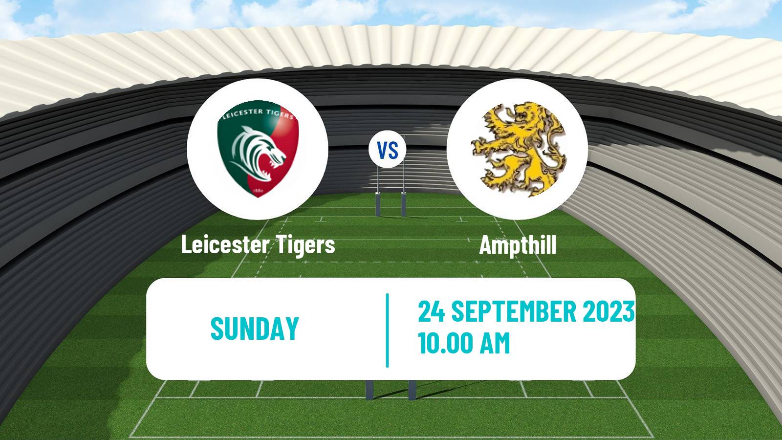Rugby union English Premiership Rugby Cup Leicester Tigers - Ampthill