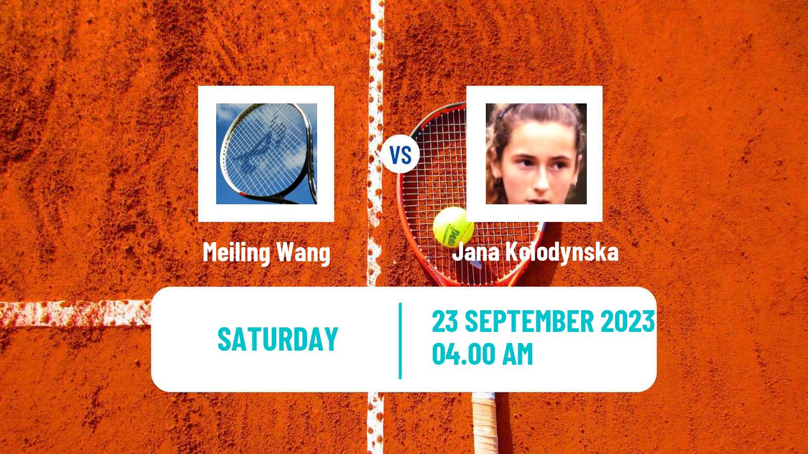 Tennis WTA Ningbo Meiling Wang - Jana Kolodynska