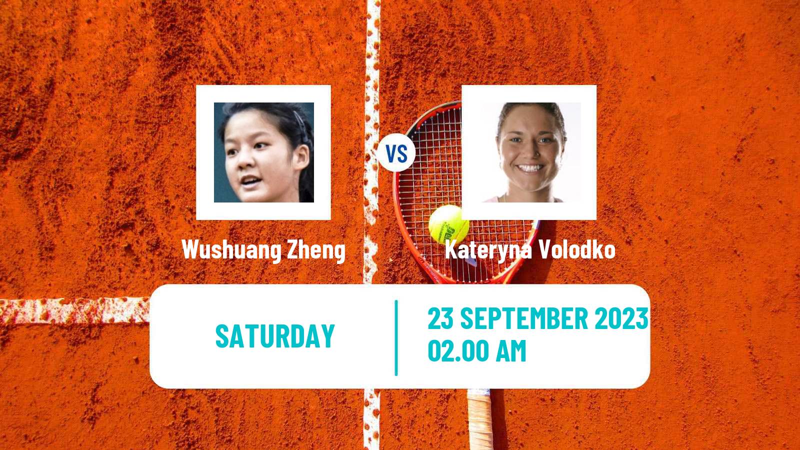 Tennis WTA Ningbo Wushuang Zheng - Kateryna Volodko