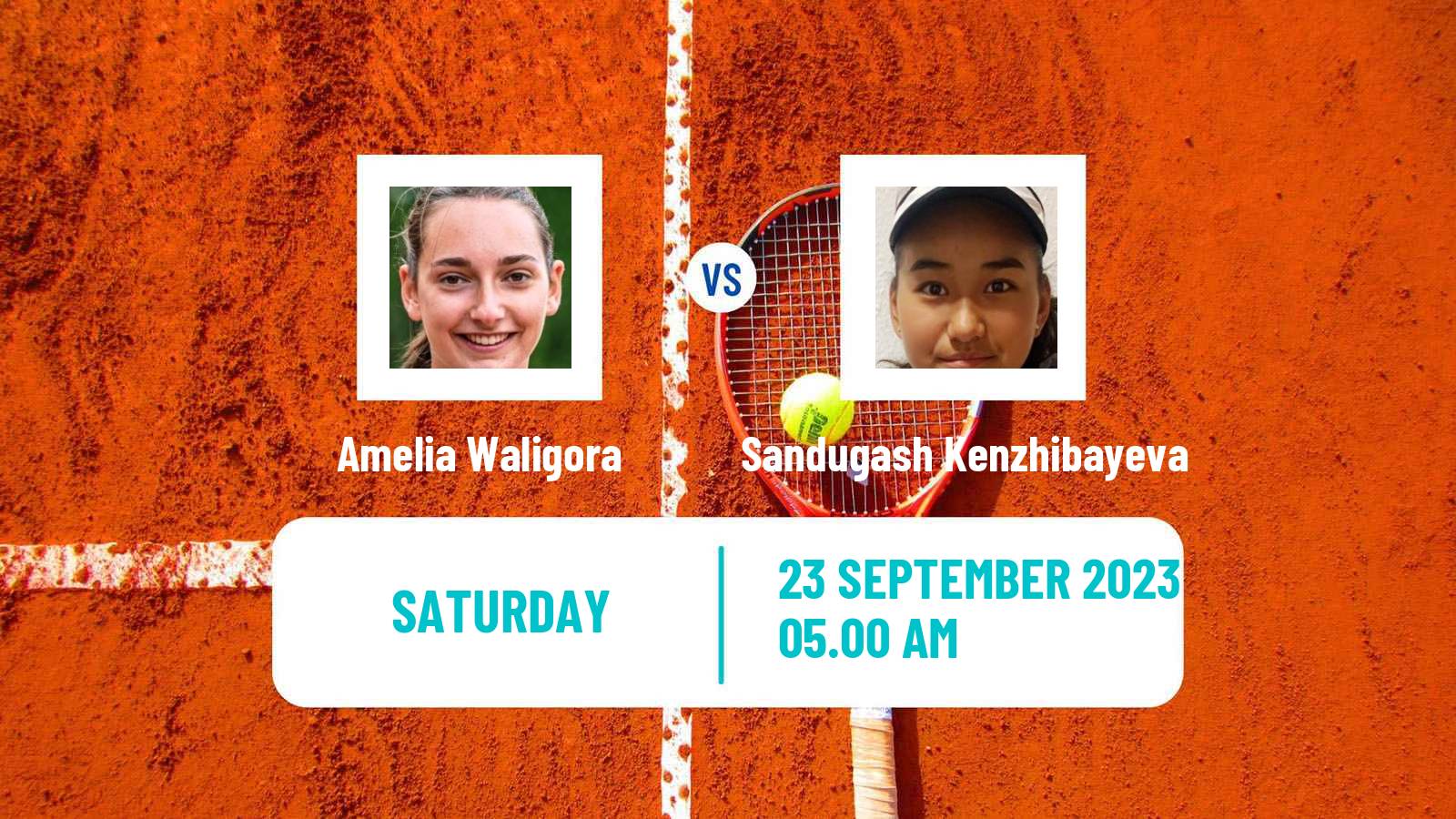 Tennis ITF W15 Monastir 33 Women Amelia Waligora - Sandugash Kenzhibayeva