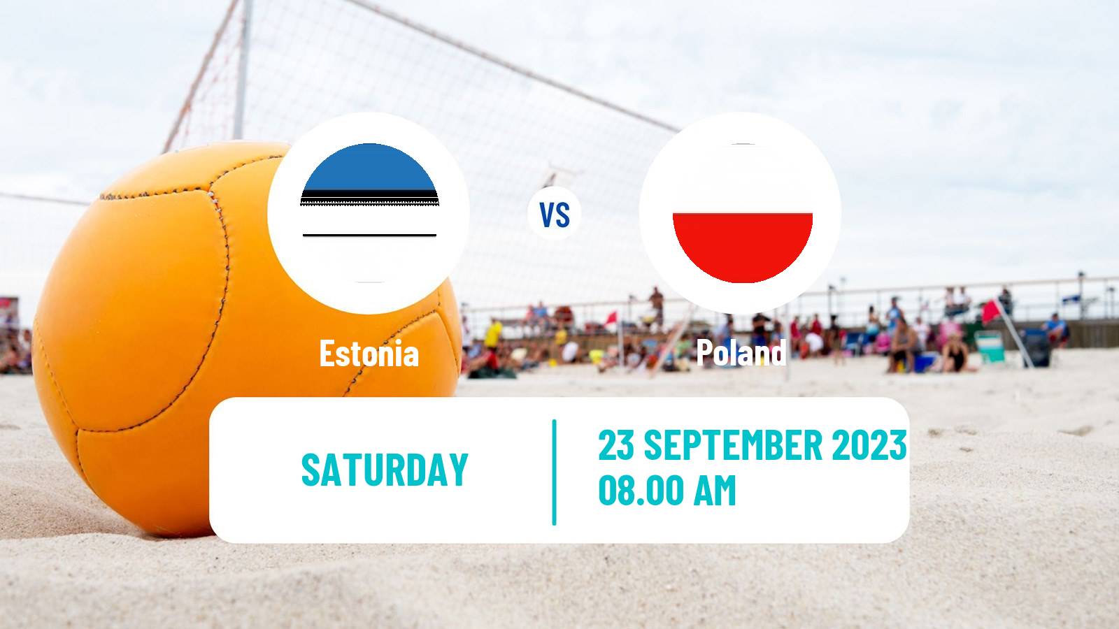 Beach soccer EBSL Superfinal Estonia - Poland