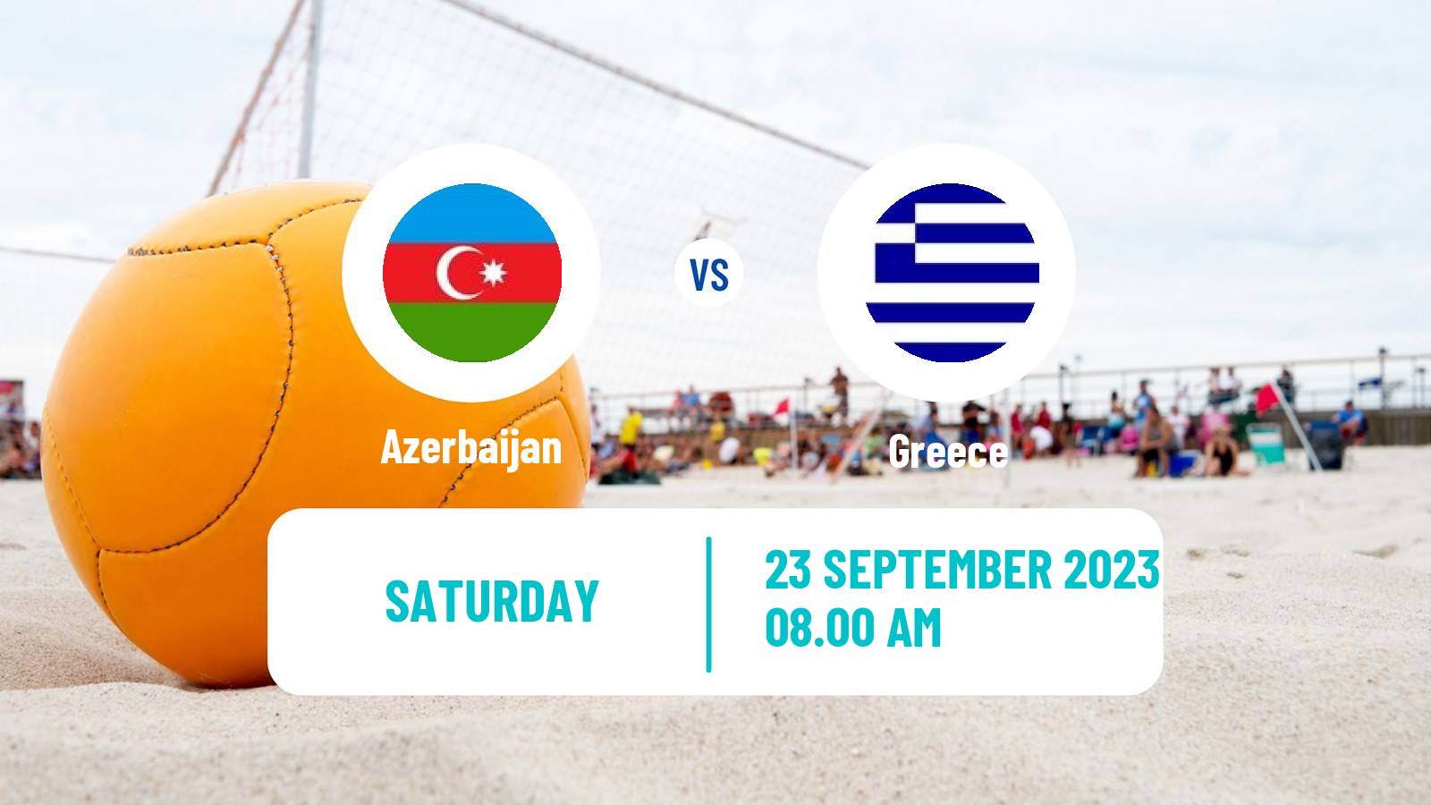 Beach soccer EBSL Superfinal Azerbaijan - Greece